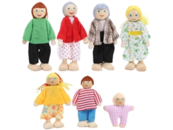 Ats-figuras De Muñecos Familiares Set De Juguetes Miniatura Personas Accesorio Para Casa De Muñecas Educativo