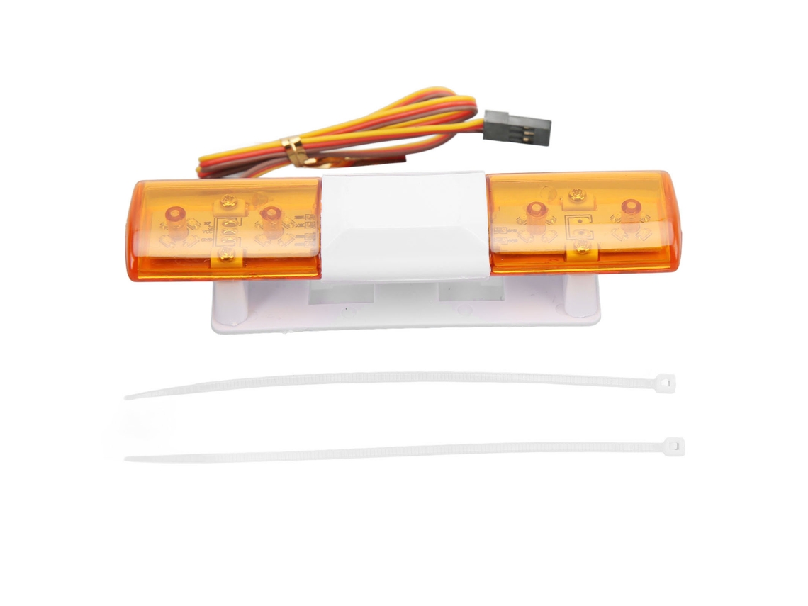 Luz Led De Policía Para Coches Rc Con Diseño Sencillo, 4 Modos Para Coches Rc A Escala 1/8 Y 1/10, Color Amarillo.