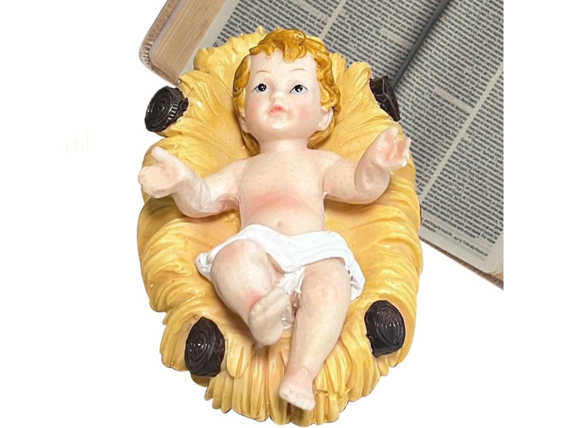 Figuras Navideñas Nacimiento Figura Jesús Adornos Resina Escritorio Adorno Coleccionable Santo Decoración