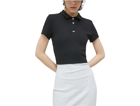 Camiseta TOMMY JEANS Algodón Organico Mujer (S - Negro)