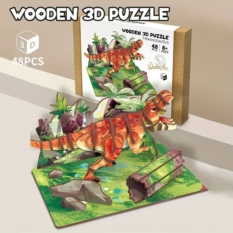 Rompecabezas Creativo De Madera 3d Con Forma De Animal, Para Armar Tú Mismo.