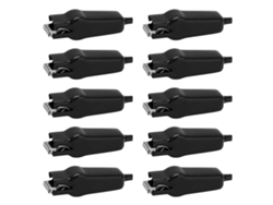 10 Ganchos Para Baterías De 20 A Con Gran Apertura Y Fuerte Fuerza De Agarre Para Equipos Eléctricos - Negro