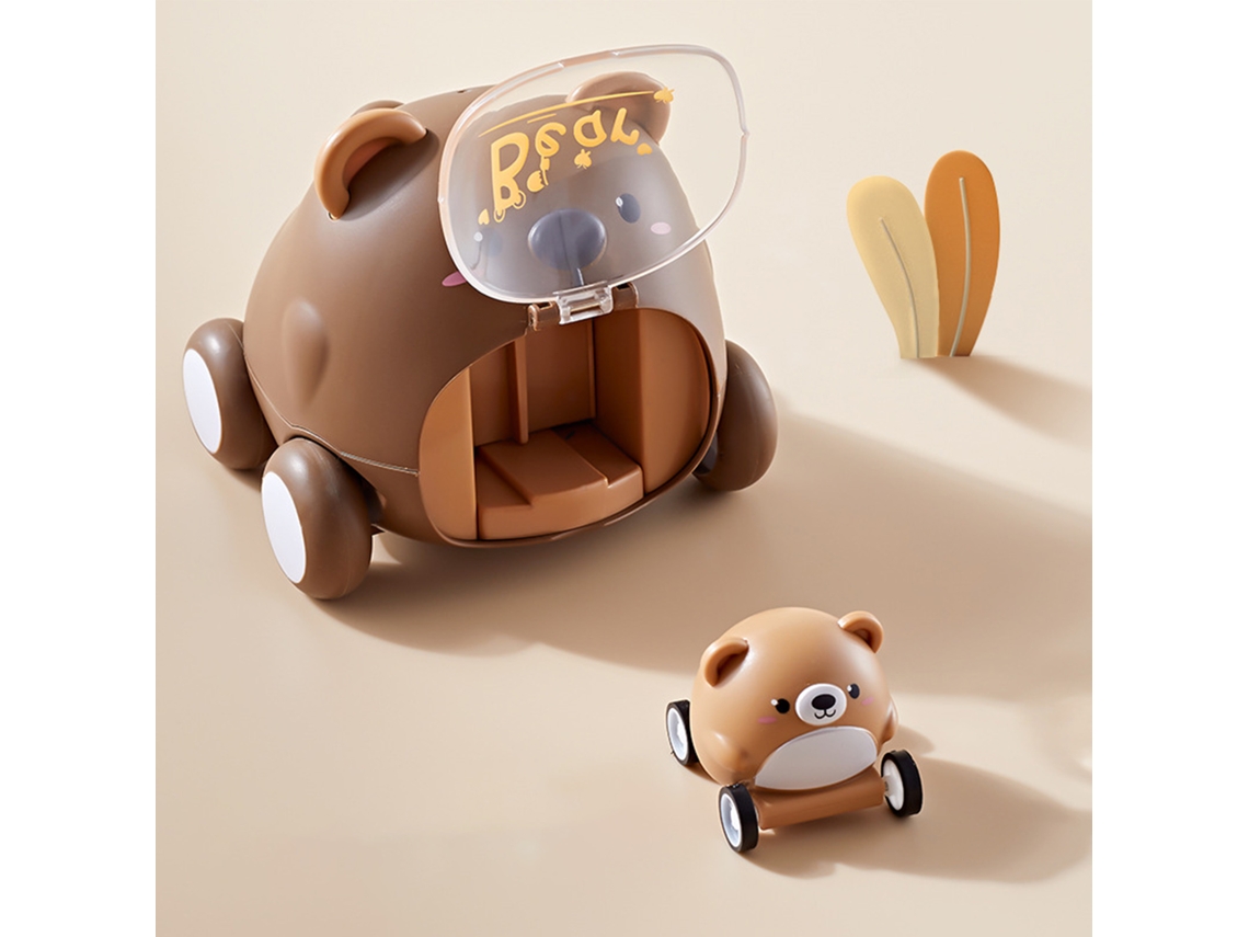 Rebe-brinquedo De Carro Catapulta Animal Cartoon Interativo Para Crianças Menino Menina Presente Urso Padrão
