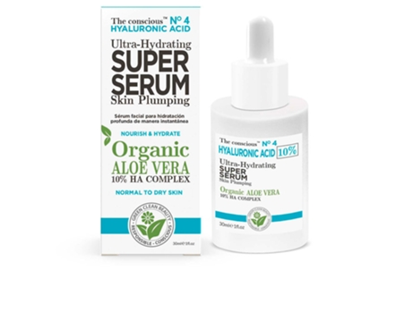 Hyaluronic Acid Ultra-hydrating Super Serum Organic Aloe Vera The Conscious™ 30 ml