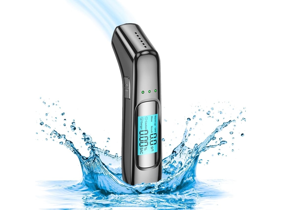 Alcoómetro Portátil Com Ecrã Lcd Carregamento Usb E Inglês