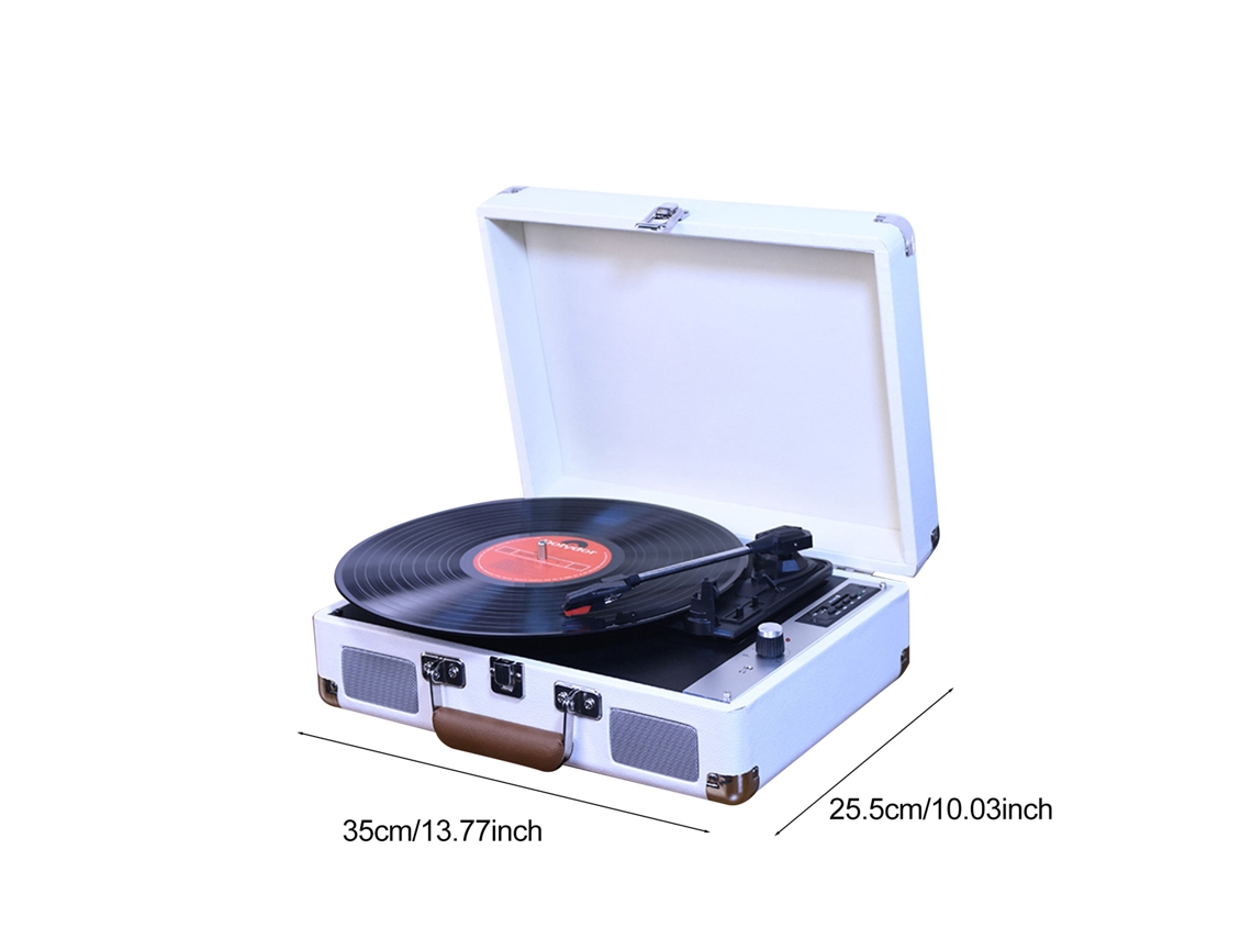 Toca discos de Vinil Compatível com Vários Tamanhos de Discos com Alto falantes Integrados EOOCOO