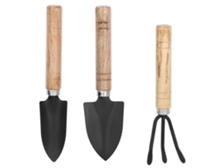 Juego De 3 Mini Herramientas De Jardinería: Pala, Tridente Y Herramienta Para Plantar En Macetas.