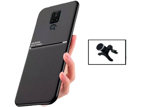 Kit Funda Magnetic Lux y Soporte Magnético de Coche Reforzado Xiaomi Redmi Note 10 Lite PHONECARE Negro