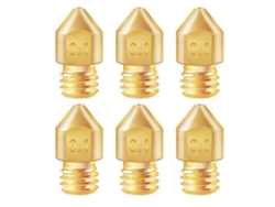 Extruder Bico De Latão/cobre Mk8 0.4mm Para Impressora 3d Creality Cr-6 Se Filamento 1.75mm 6 Peças