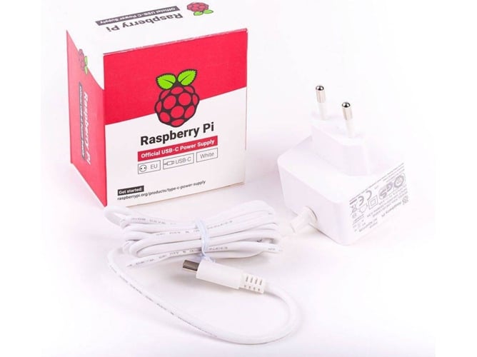 Fuente de Alimentación RASPBERRY PI 4 USB-C 5.1V 3A Blanco