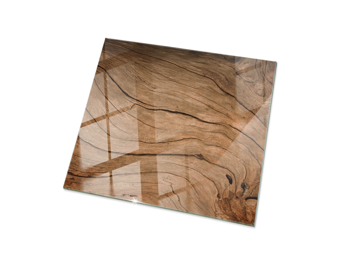 Tablero de mesa cuadrado de Espelharte (50 x 50 cm - Diseño de madera natural - Marrón)