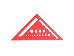 Regla Triangular Cuadrada De 7 Pulgadas Para Protector De Techo, Aleación De Aluminio, Herramienta Para Trabajar La Madera, Trazado, Color Rojo.