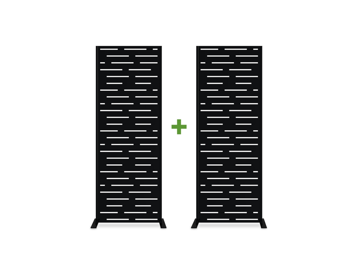 Juego de 2 paneles decorativos ARLBERG Negro Al.160cm estampado completo