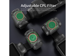 Startrc Filtro Cpl Ultra Delgado 1.9mm Cuadrado De Vidrio Óptico Con Coating Multicapa Compatible Con Dji Pocket 3
