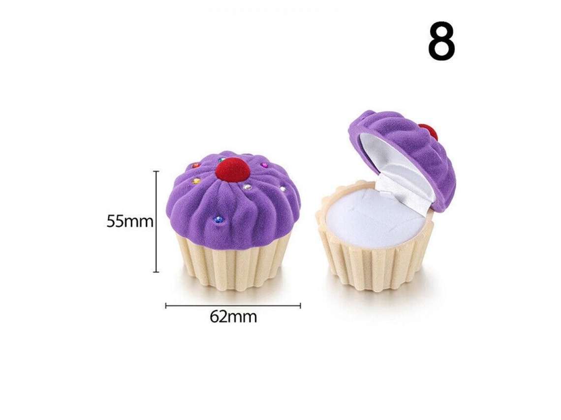 Caja De Joyería De Terciopelo Para Anillos Collares Pendientes Regalo Lujo Elegante 8