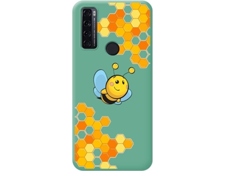 Carcasa para TCL 20 SE TUMUNDOSMARTPHONE Silicona Líquida Dibujos Verde