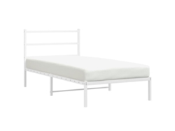 Maison Exclusive - Estructura Cama Sin Colchón Con Cabecero Metal Blanco 100x200cm
