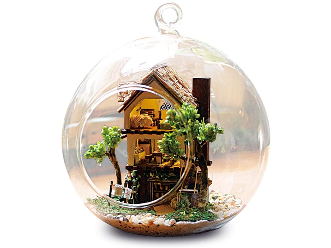 Modelo En Miniatura 3d De Un Bosque Insular De Ensueño, 12x12x12 Cm.