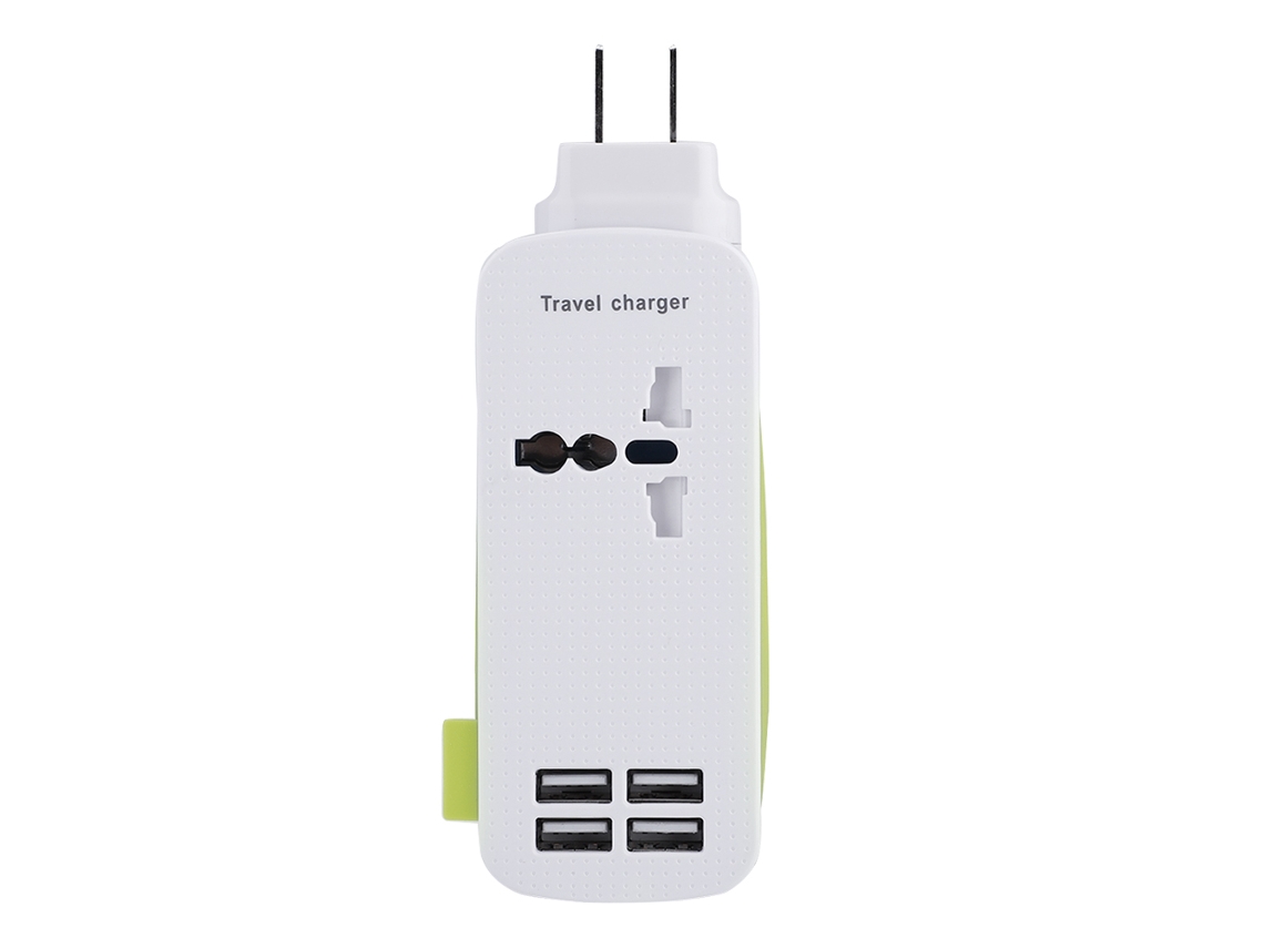 Cargador De Viaje (4 Puertos Usb, Portátil)