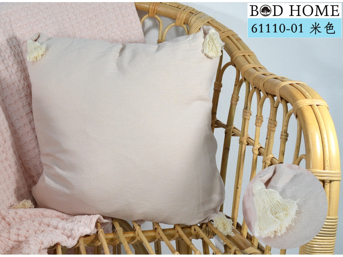 Almofada Con Franjas Bege 45*45 Cm BOD HOME