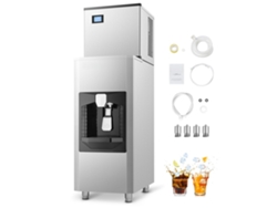 Máquina De Producción De Hielo Comercial 226,8 Kg/día Con Depósito De 80 Kg, Panel Digital Y Autolimpieza Tekmaquinas
