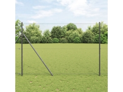 Valla hexagonal gris de acero de 1,6 x 50 m para una casa encantadora