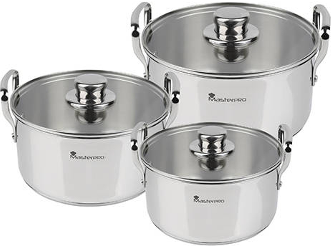 Batería de Cocina MASTERPRO (Acero - Muticolor)