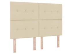 Maison Exclusive - Cabecero Led Con Tiras Led Con Cabecera Crema 160 Cm Tela
