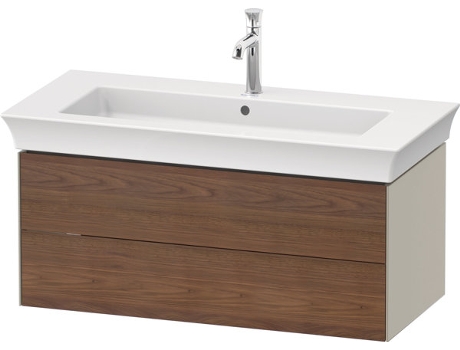 DURAVIT White Tulip, mueble de baño colgado en la pared, ancho 984 x fondo 458mm, con 2 cajones, con tecnología tip-on, WT43420