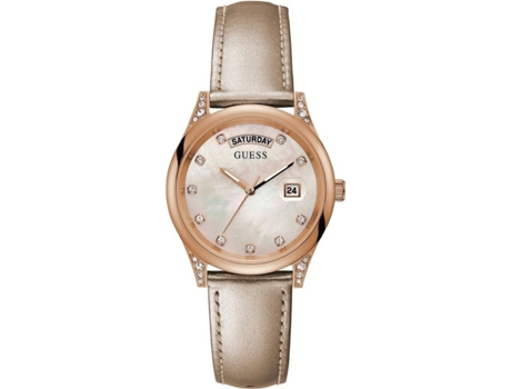 Reloj GUESS Mujer (Piel - Rosa)