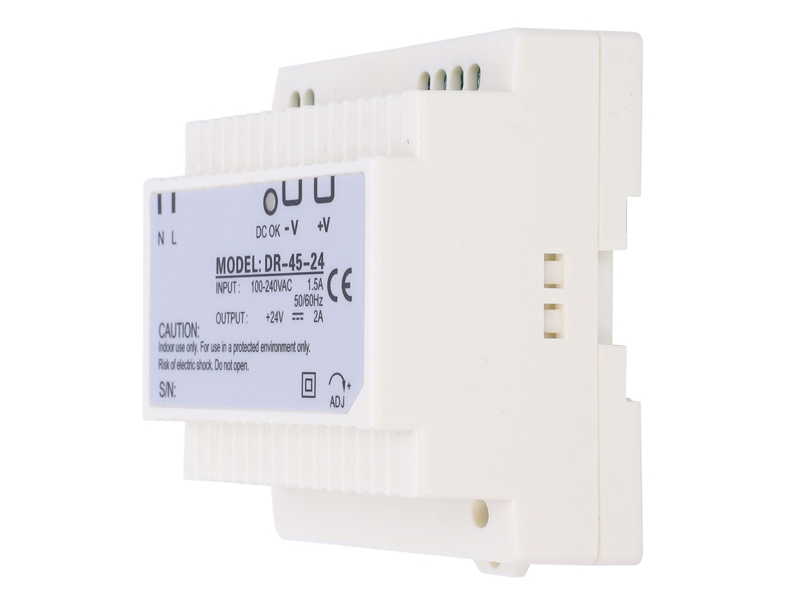 Fuente De Alimentación Switching Berm 45w 24v Din Rail Entrada 100-240vac Dr-45-24 Salida Única