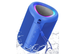 Altavoz Bluetooth portátil con luces Sonido potente y nítido IPX5 Resistente al agua Reproducción durante todo el día Entrada auxiliar y de tarjeta Yizhood