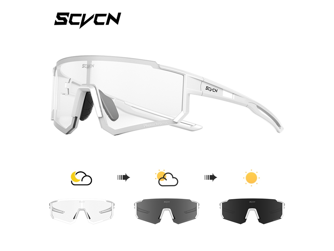 Gafas de ciclismo unisex MDUG con protección UV400 y revestimiento antirreflejos multicolor (modelo fotocromático 2)