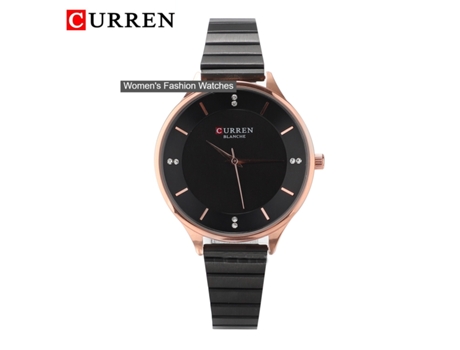 Reloj de Mujer Reloj de Cuarzo de Negocios para Damas Reloj de Pulsera de Acero Inoxidable Relojes de Moda Reloj-Fideos de concha Rosa LUUCOZK