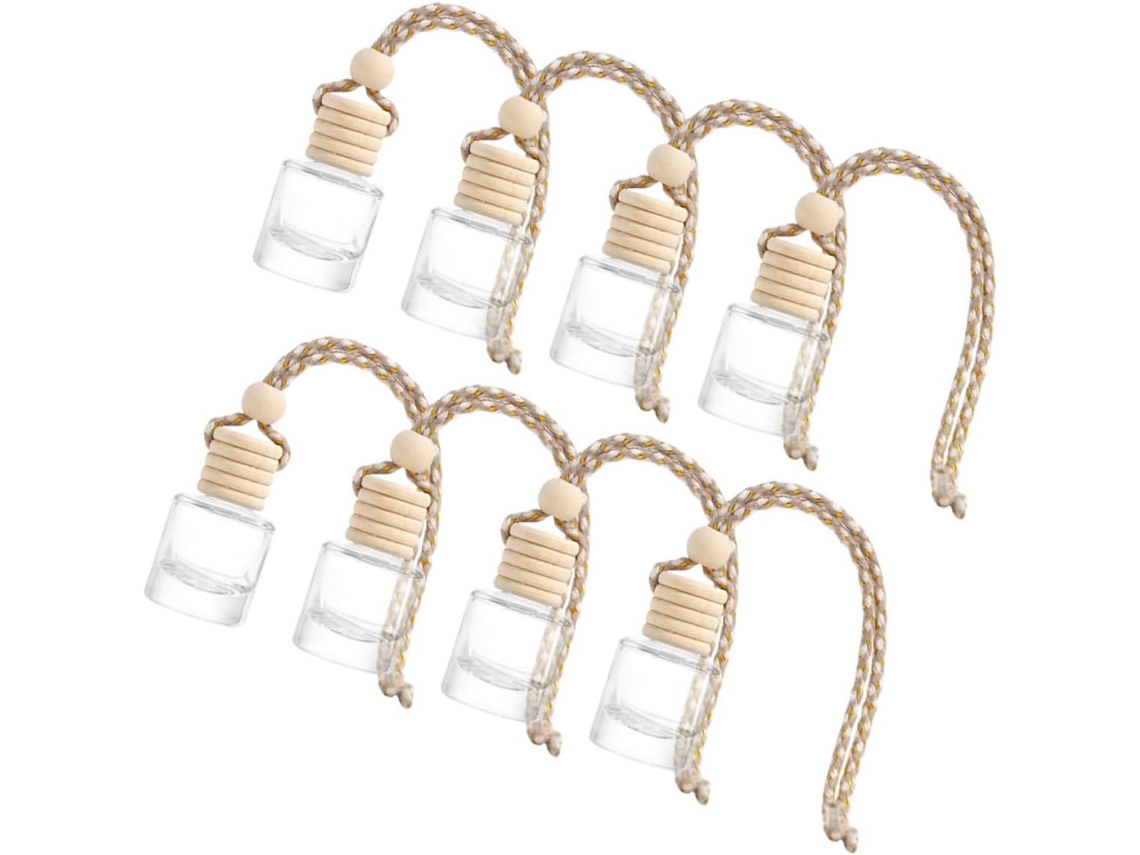 Juego De 8 Piezas Con Difusor De Ambientador Para Coche De Vidrio Recargable De 5 Ml Y Diseño...
