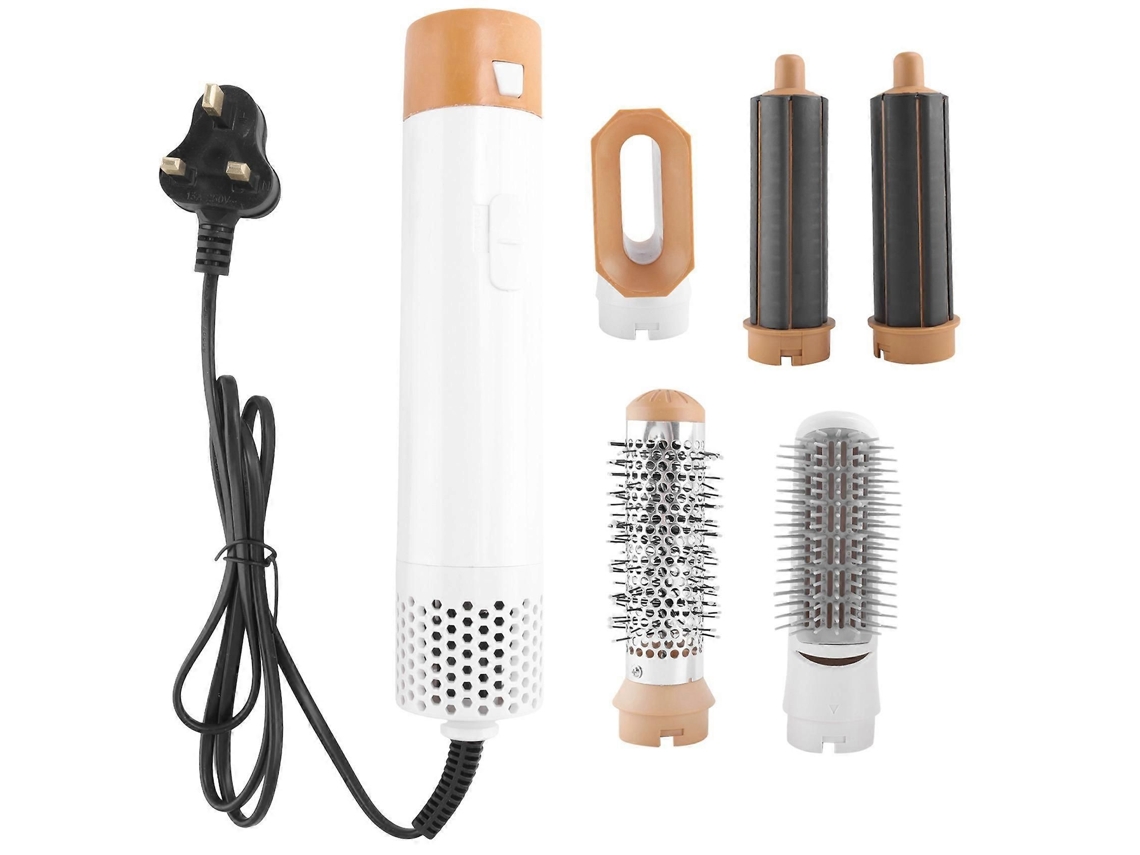 Secador de pelo 5 en 1, plancha, alisador, cepillo, moldeador multiusos, enchufe británico GOKOCO