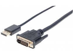 Cable Adaptador MANHATTAN DisplayPort para DVI-D Negro