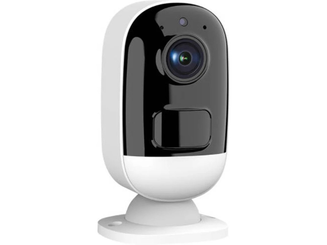 Cámara de seguridad con batería, wifi, 1080p, IP66, visión nocturna, audio de dos canales, color blanco, Yizhood