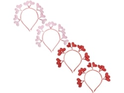 Diademas De Corazón De 4 Piezas Para Mujer, Accesorios Para El Cabello Para El Día De San Valentín Y Fiestas, Elementos Decorativos