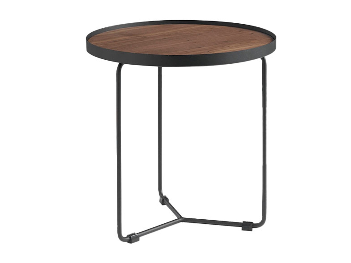 Mueble de Apoyo ANGEL CERDÁ 2028 (Nogal, negro - Ø50 x 50 cm)