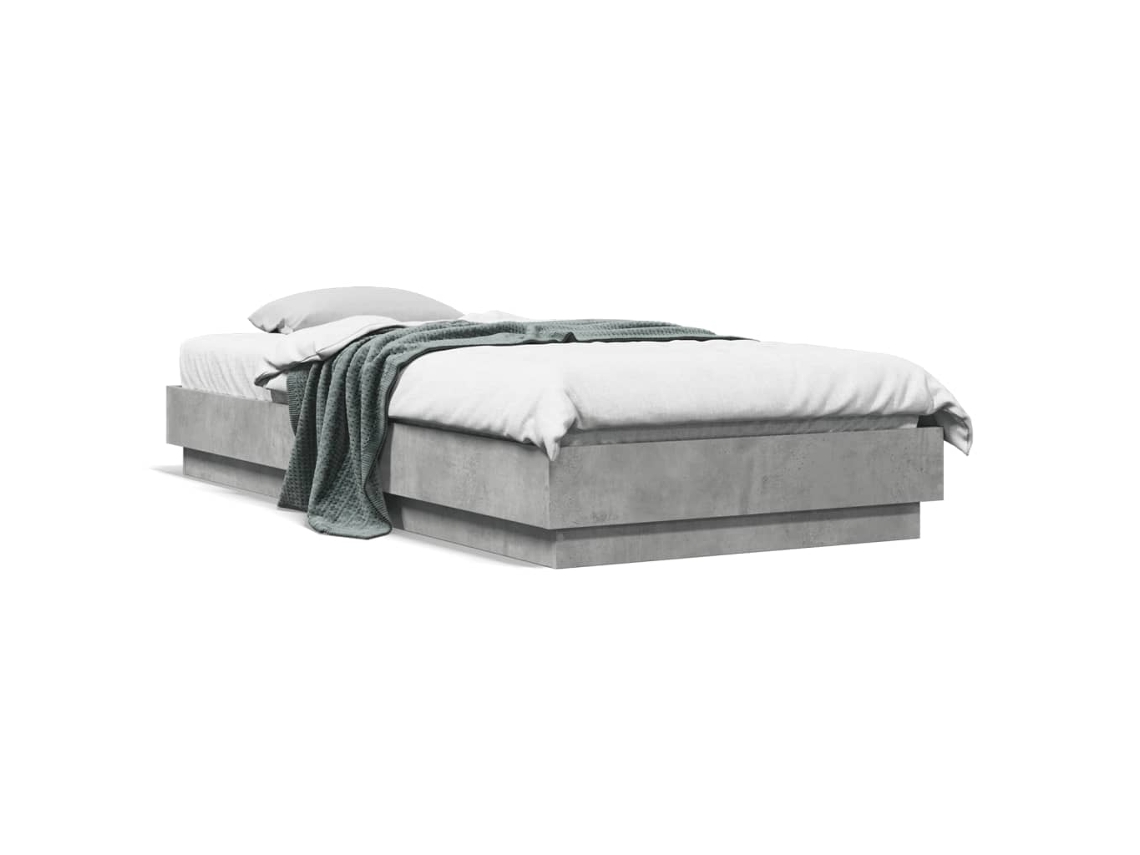 Maison Exclusive - Estructura De Cama Madera De Ingeniería Gris Hormigón 90x200cm