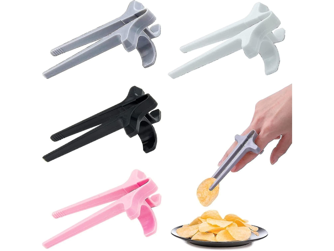4 Pares De Palillos Para Dedos Reutilizables Para Gamers, Auxiliares Para Snacks, Regalo Práctico, Material Abs Seguro, Diseño Ergonómico