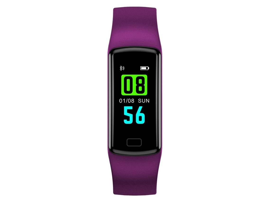 Pulsera Inteligente Con Monitor De Frecuencia Cardíaca, Seguimiento Del Sueño, Rastreador De Fitness Y Podómetro (morado)