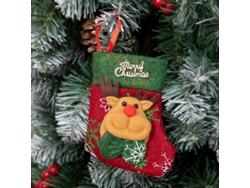 Adornos navideños, bolsas de regalo Yuysan, medias navideñas, renos.