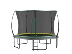 Cama Elástica De Seguridad Sin Muelles, 366 Cm, Con Red De Jardín.