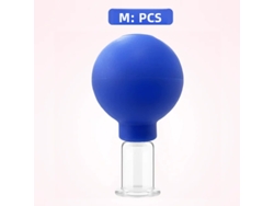(azul M) Copa De Masaje De Goma, Elevación De La Piel Facial Por Vacío, Tallas S, M, Xl