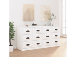 Pack 2 Uds Aparador | Mueble De Comedor | Buffetes Madera Contrachapada Blanco Wsd980438