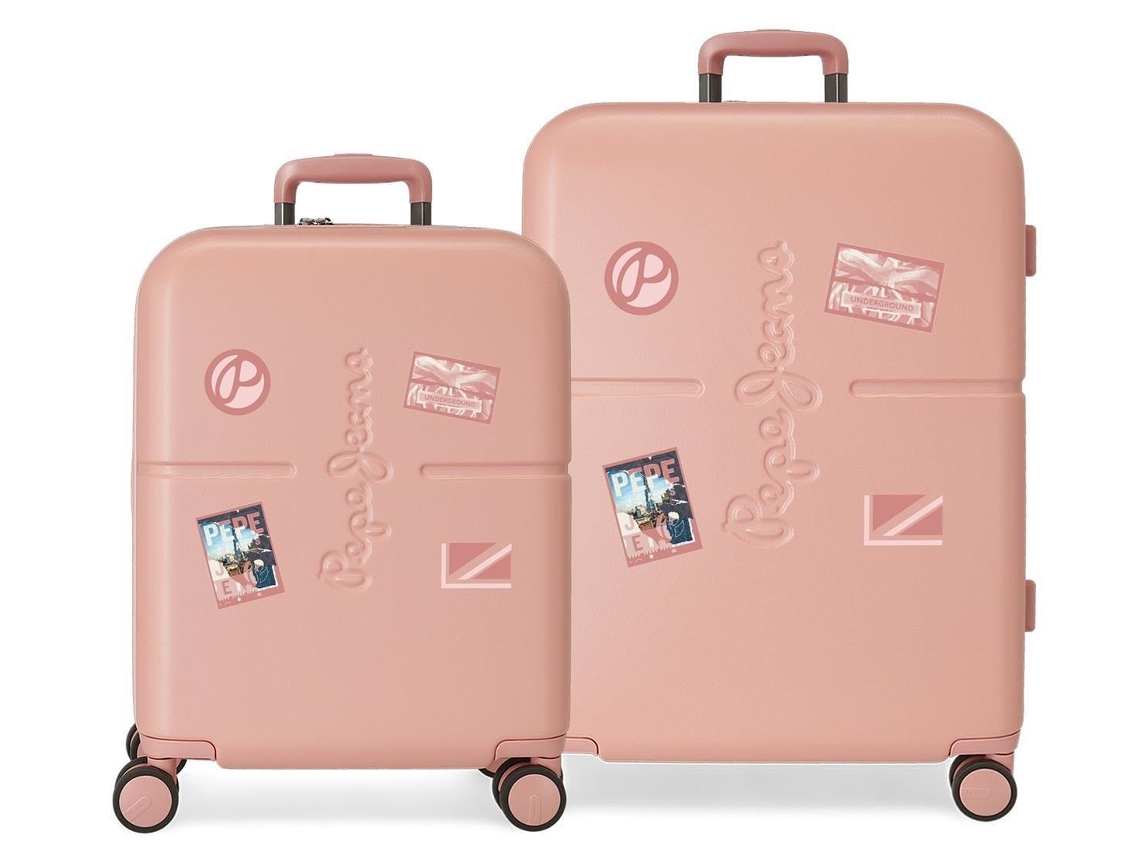 Conjunto de maletas Pepe Jeans Chest Pink (70x50x29cm - 116l)