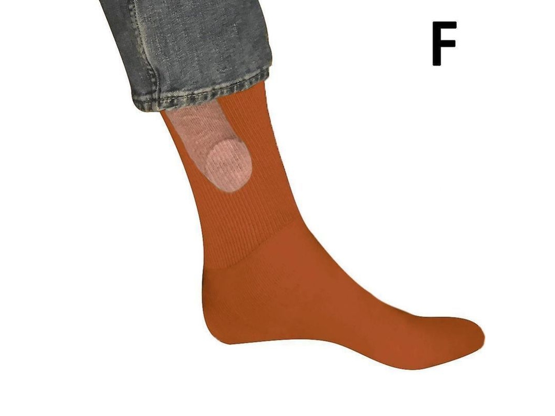 Calcetines Novelty Divertidos Medios Tubo Navideños Regalo Suaves Algodón Mezcla Talla Elástica Invierno Marrón