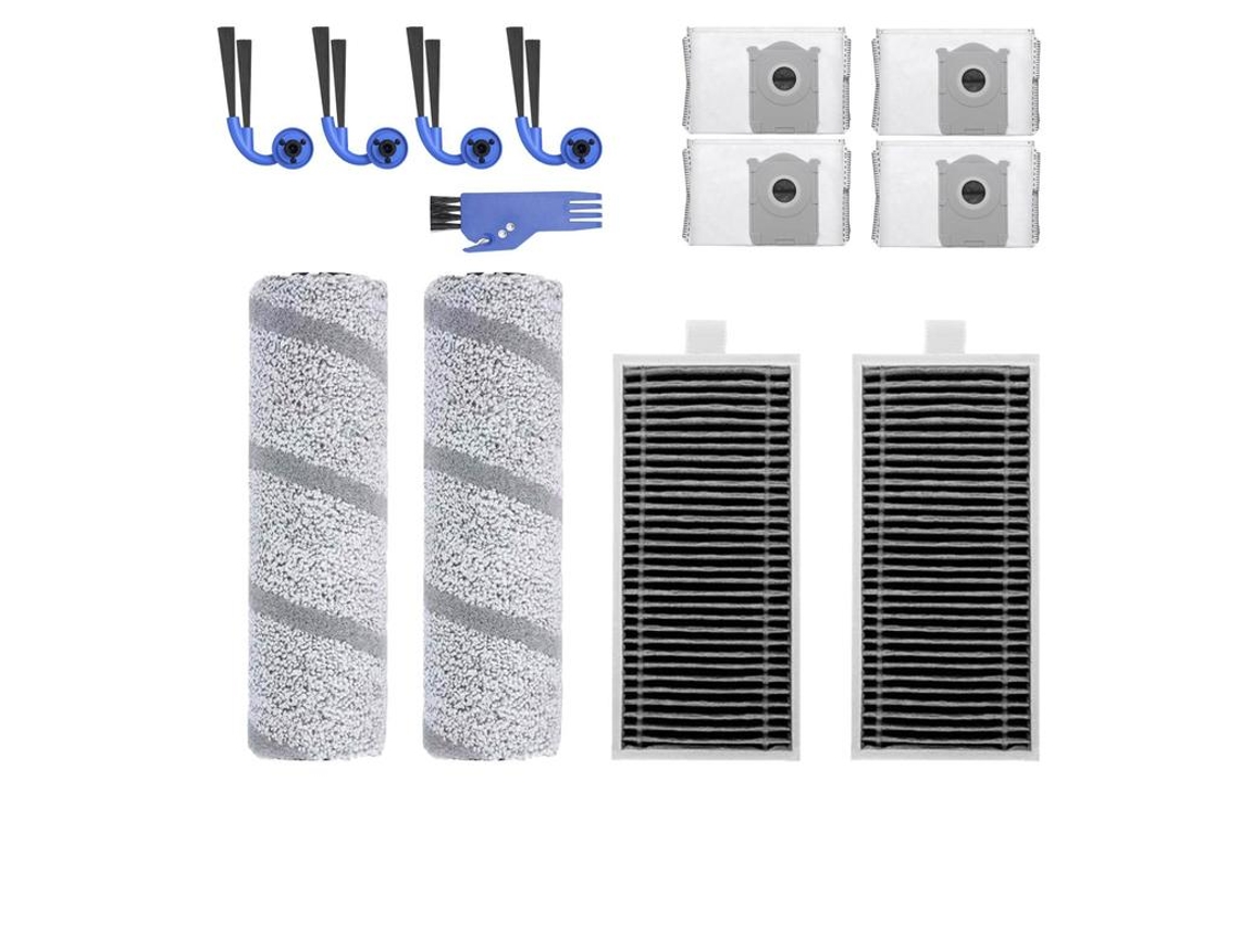 Kit Repuesto Compatible Con Ecovacs X11/x11 Pro/t80s Versión Depósito, Cepillos Laterales, Bolsas De Polvo, Rodillos Y Filtros